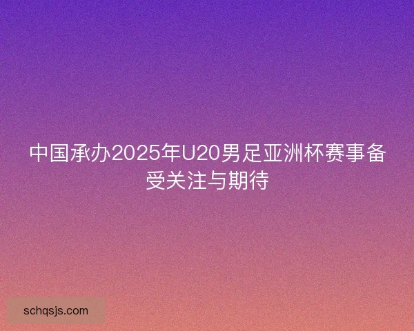 中国承办2025年U20男足亚洲杯赛事备受关注与期待