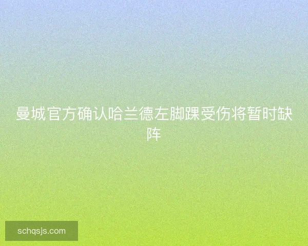 曼城官方确认哈兰德左脚踝受伤将暂时缺阵
